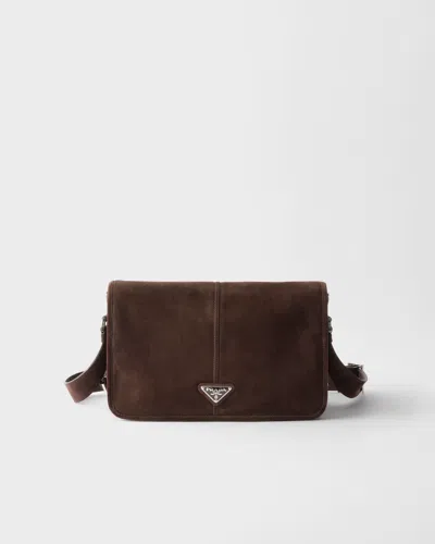 PRADA SUEDE SHOULDER BAG