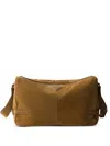 Prada Suede Shoulder Bag In Brown