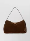 Prada Suede Shoulder Bag Keychain Detail
