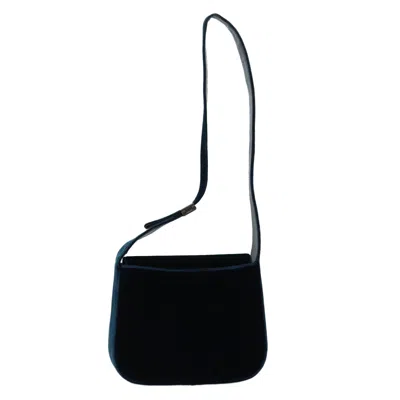 Prada Suede Shoulder Bag () In Black