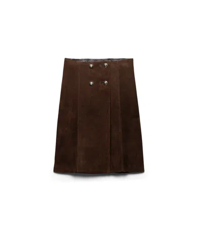Prada Rock Aus Wildleder In Brown