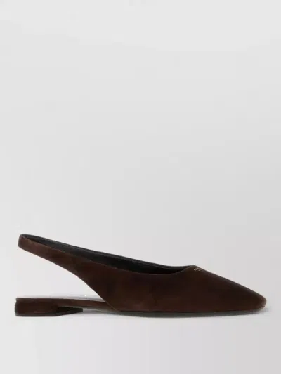 Prada Suede Slingback Ballerinas Pointed Toe