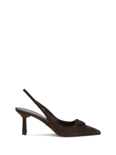 Prada Suede Slingback Pumps