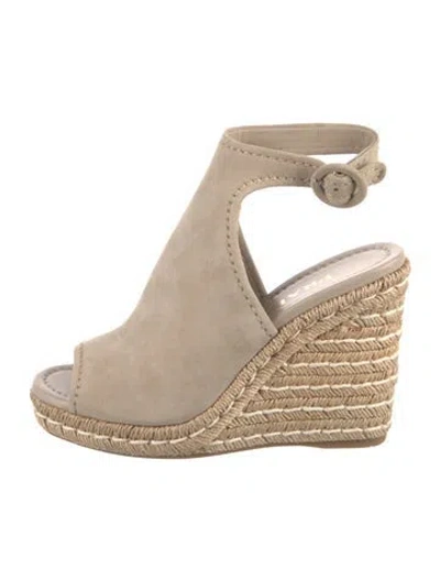 Pre-owned Prada Suede Slingback Pumps In Neutral