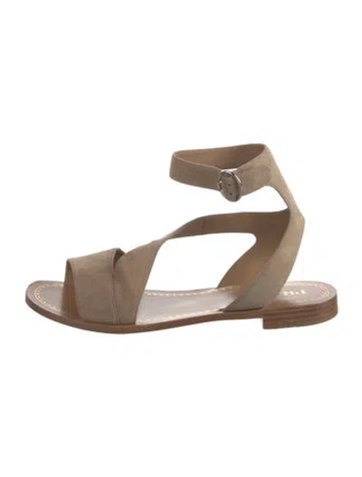 Pre-owned Prada Suede Slingback Pumps In Neutral