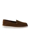 Prada Slip-ons Aus Wildleder In Cocoa Brown