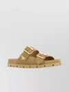 Prada Sand Suede Slippers