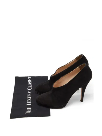 Pre-owned Prada Suede Slip-on Pumps In Black