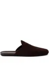 Prada Round Head Muller Shoes In Brown