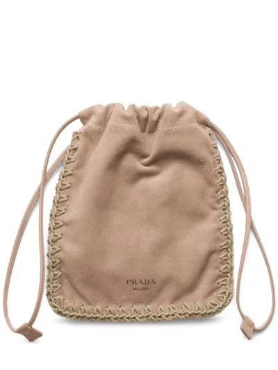 Prada Suede Smartphone Case In Black