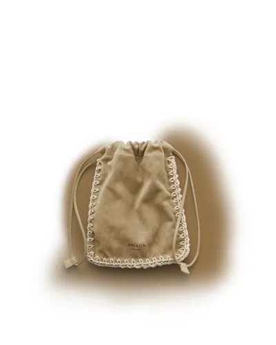 Prada Suede Smartphone Case In Neutral