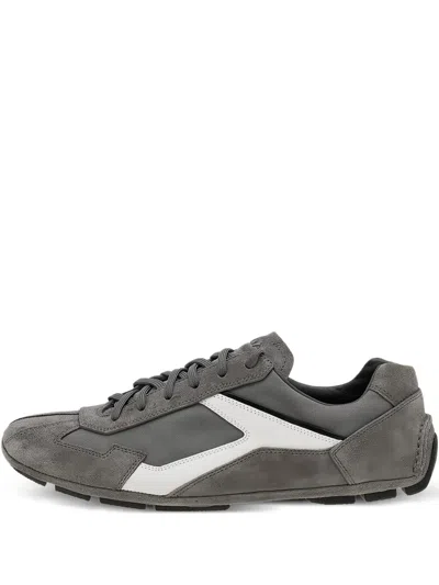 Pre-owned Prada Suede Sneakers In Gray