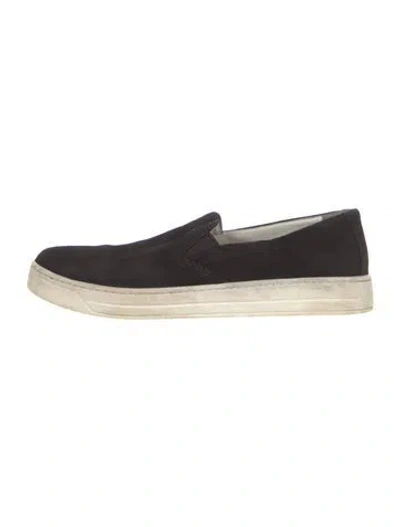 Pre-owned Prada Suede Sneakers In Black