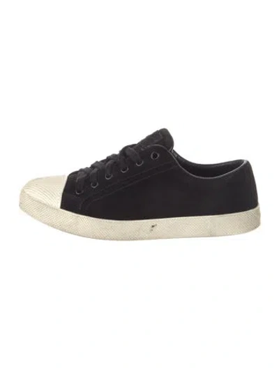 Pre-owned Prada Suede Sneakers In Black
