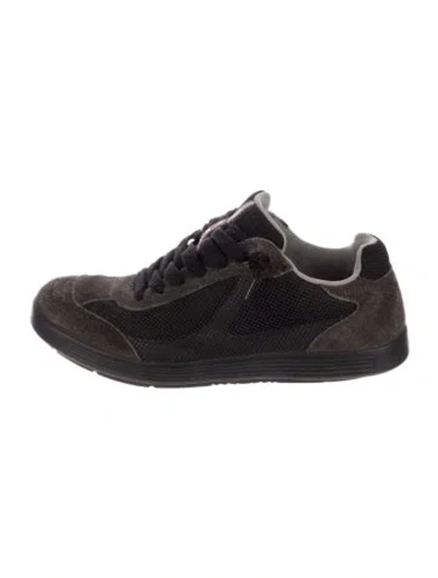 Pre-owned Prada Suede Sneakers In Black