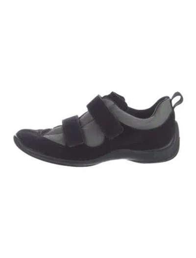 Pre-owned Prada Suede Sneakers In Black
