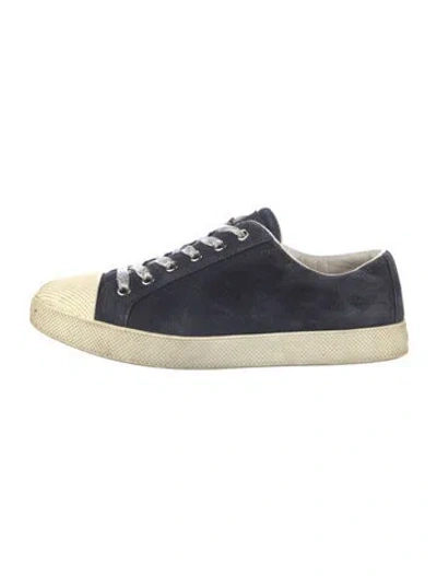 Pre-owned Prada Suede Sneakers In Blue