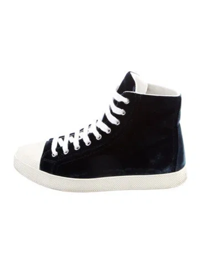 Pre-owned Prada Suede Sneakers In Blue