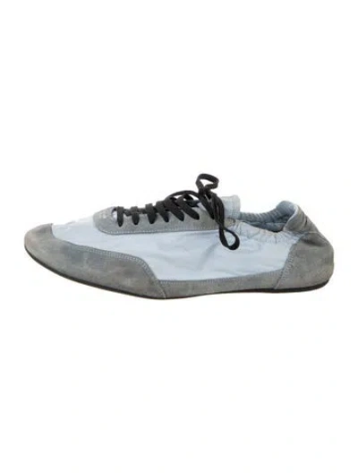 Pre-owned Prada Suede Sneakers In Blue