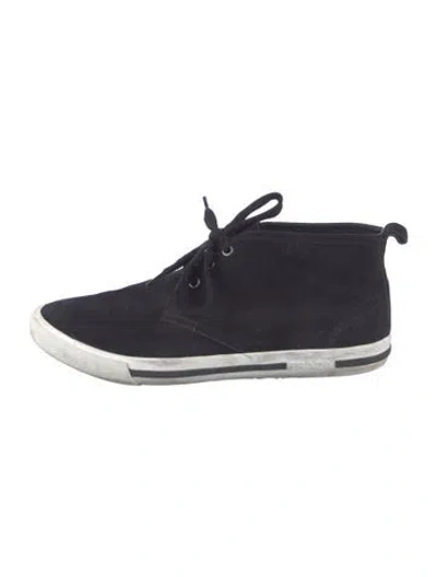 Pre-owned Prada Suede Sneakers In Blue