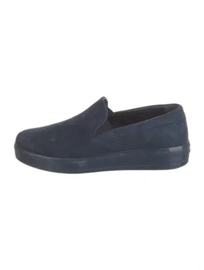 Pre-owned Prada Suede Sneakers In Blue