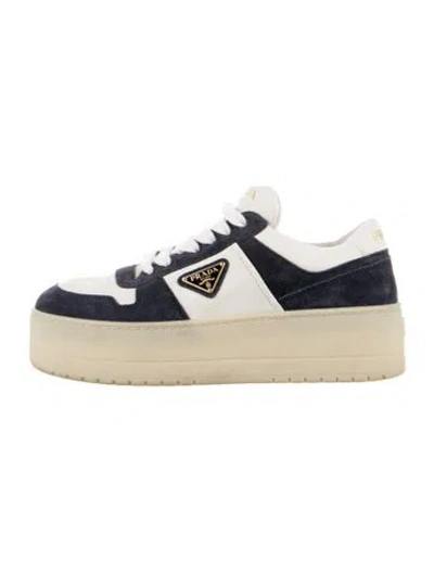 Pre-owned Prada Suede Sneakers In Blue