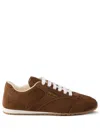Prada Suede Sneakers In Brown