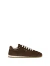 Prada Cocoa-coloured Sneakers In Suede Leather In Brown