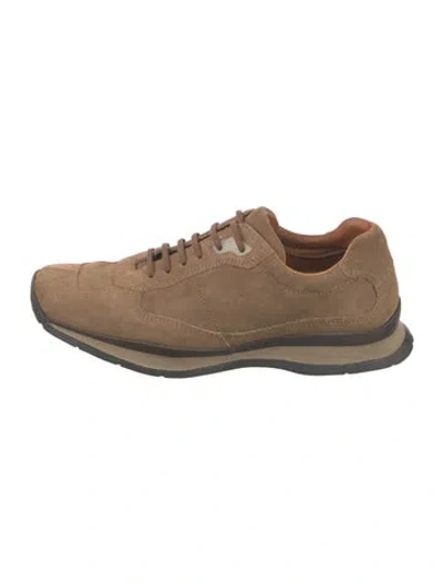 Pre-owned Prada Suede Sneakers In Brown