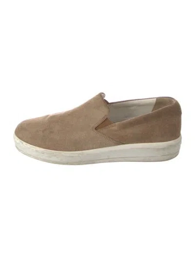 Pre-owned Prada Suede Sneakers In Brown