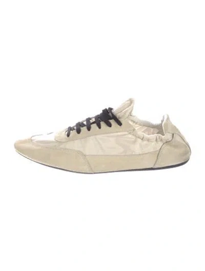 Pre-owned Prada Suede Sneakers In Neutral