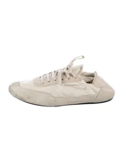 Pre-owned Prada Suede Sneakers In Neutral
