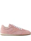 Prada Montecarlo Suede And Mesh Sneakers In Pink