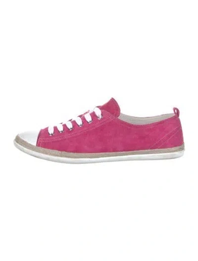 Pre-owned Prada Suede Sneakers In Pink
