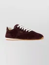 Prada Suede Sneakers Rubber Sole In Brown