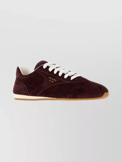 PRADA SUEDE SNEAKERS RUBBER SOLE