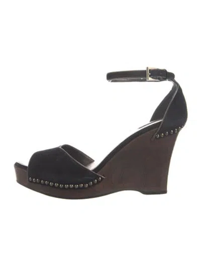 Pre-owned Prada Suede Studded Accents D'orsay Pumps In Multi