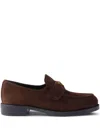 Prada Suede Triangle-logo Loafers