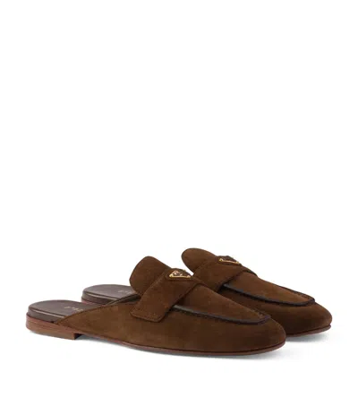 Prada Mules In Brown
