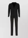 Prada Tailored Wool Blend Suit With Notched Lapel In Black