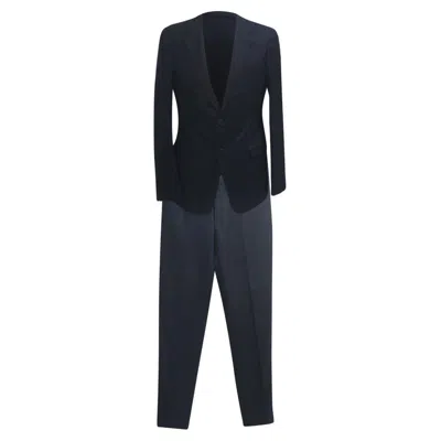 Pre-owned Prada Suit Jacket And Trousers In Navy Blue Virgin Wool