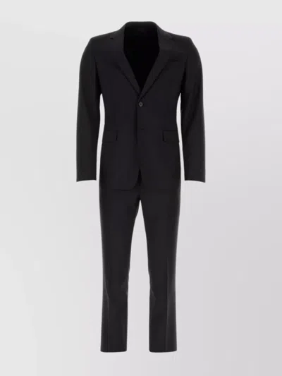 PRADA SUIT WOOL BLEND NOTCH LAPELS