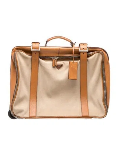 Pre-owned Prada Suitcase Nylon In Brown