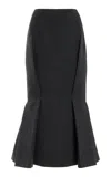 Prada Suiting Midi Skirt In Black