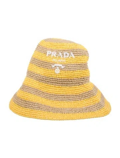 Pre-owned Prada Sun Hat In Yellow