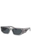 Prada Triangle-logo Rectangle-frame Sunglasses In Crl