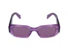 Prada 0pr 17ws Geometric Rectangular Sunglasses In Purple