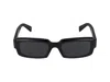 Prada Symbole Rectangle-frame Sunglasses In Black