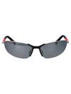 Prada Linea Rossa Gunmetal Metal Sunglasses In Gray