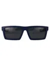Prada Linea Rossa Matte Blue Injected Sunglasses In Black